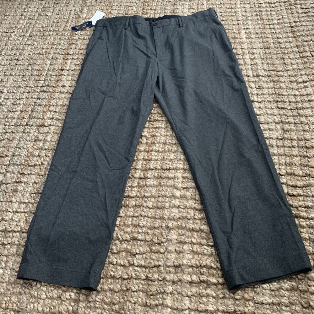 POLO Ralph Lauren Dress Pants Mens 40x30 Stretch Straight Fit Grey Heather $98